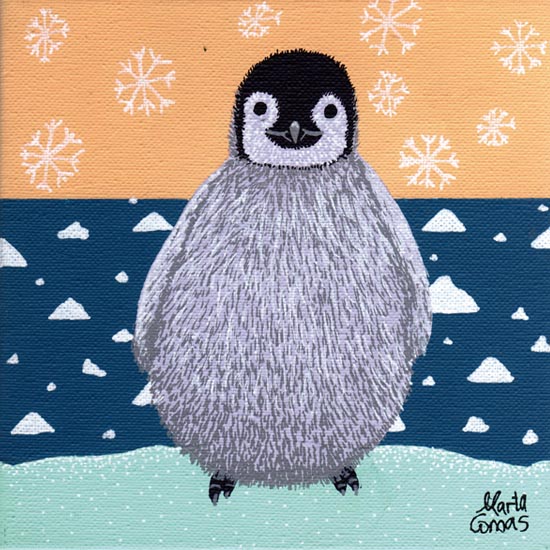 CHILDREN'S ILLUSTRATIONS, Penguin son 2